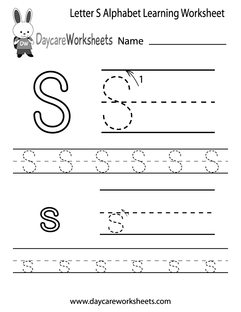 letter s worksheet printable