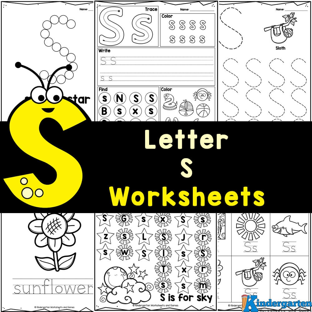 FREE Printable Letter S Worksheets For Kindergarten Worksheets Library