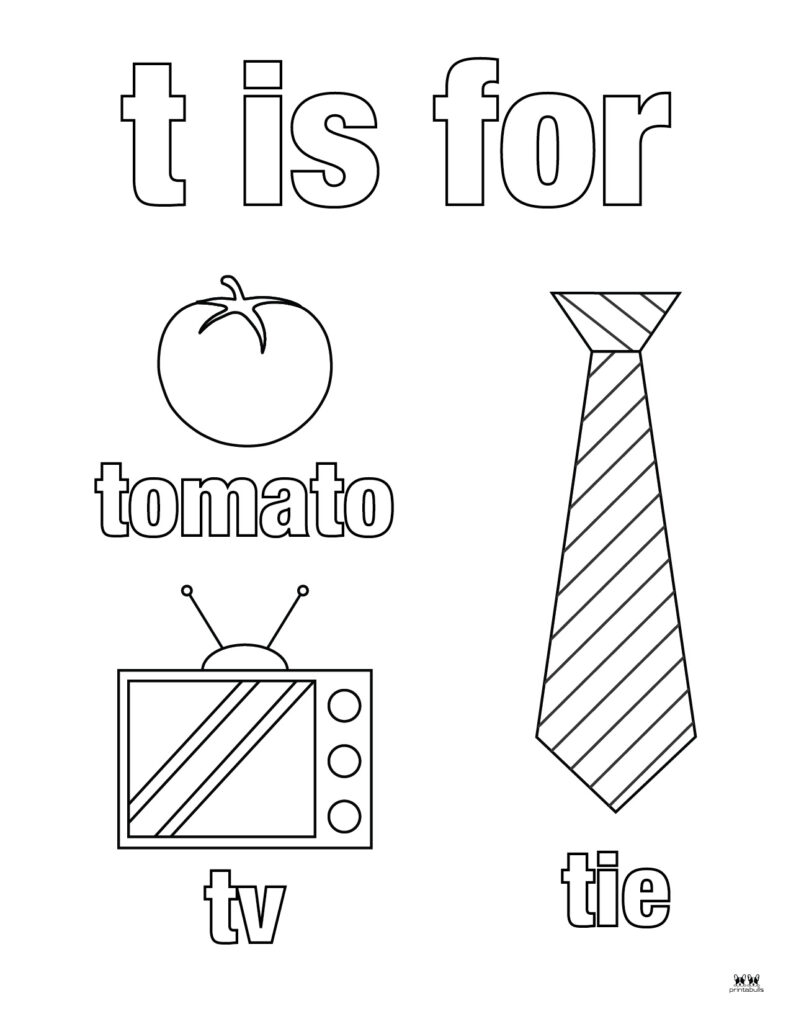 Letter T Coloring Page
