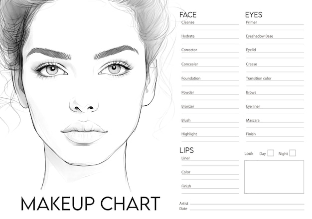 Free Printable Makeup Face Template Infoupdate