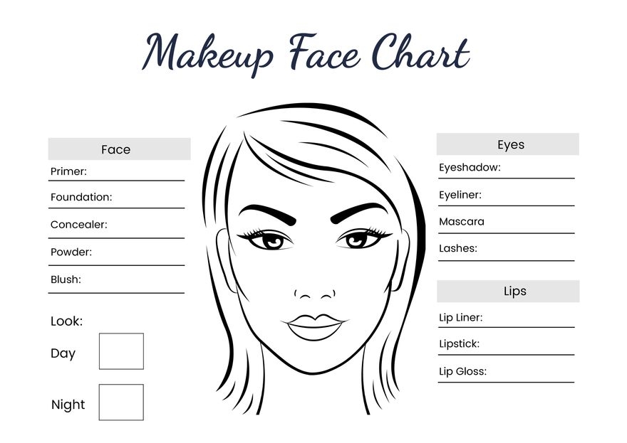 Free Printable Makeup Face Template Infoupdate