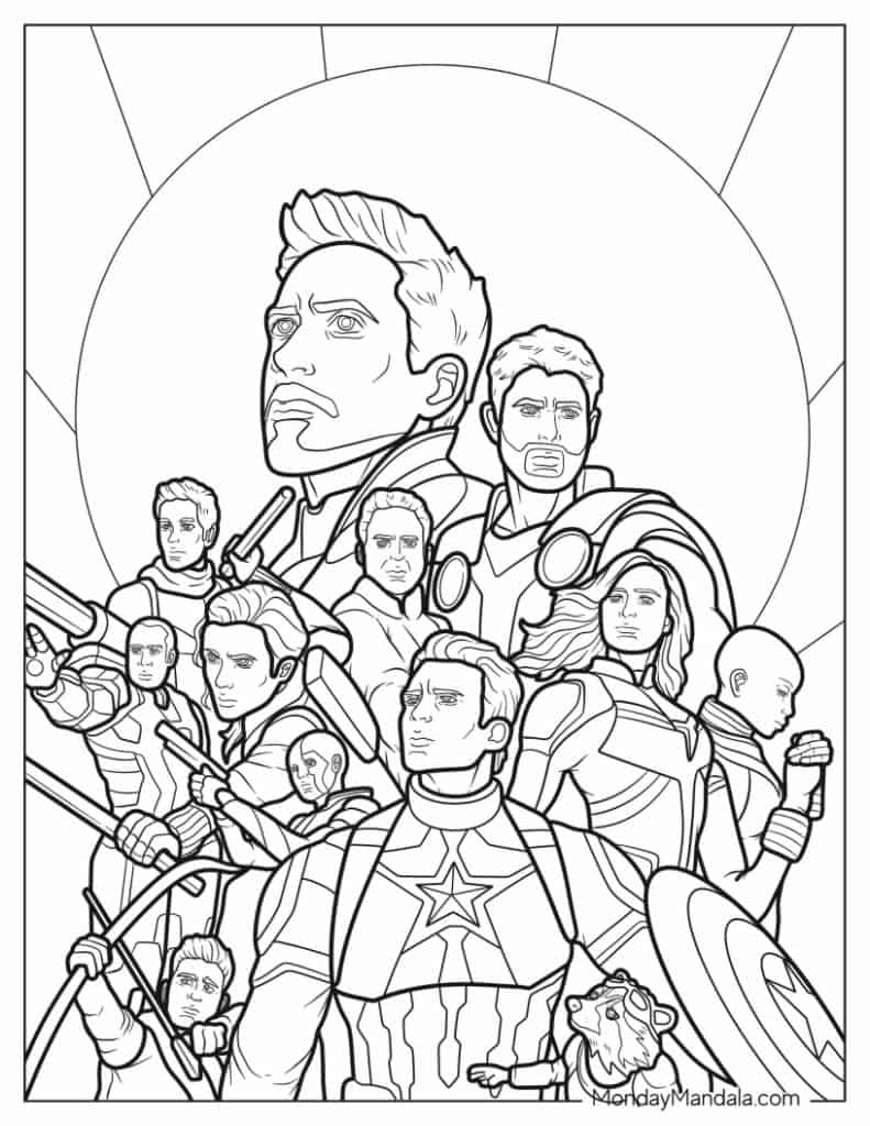 free coloring pages marvel