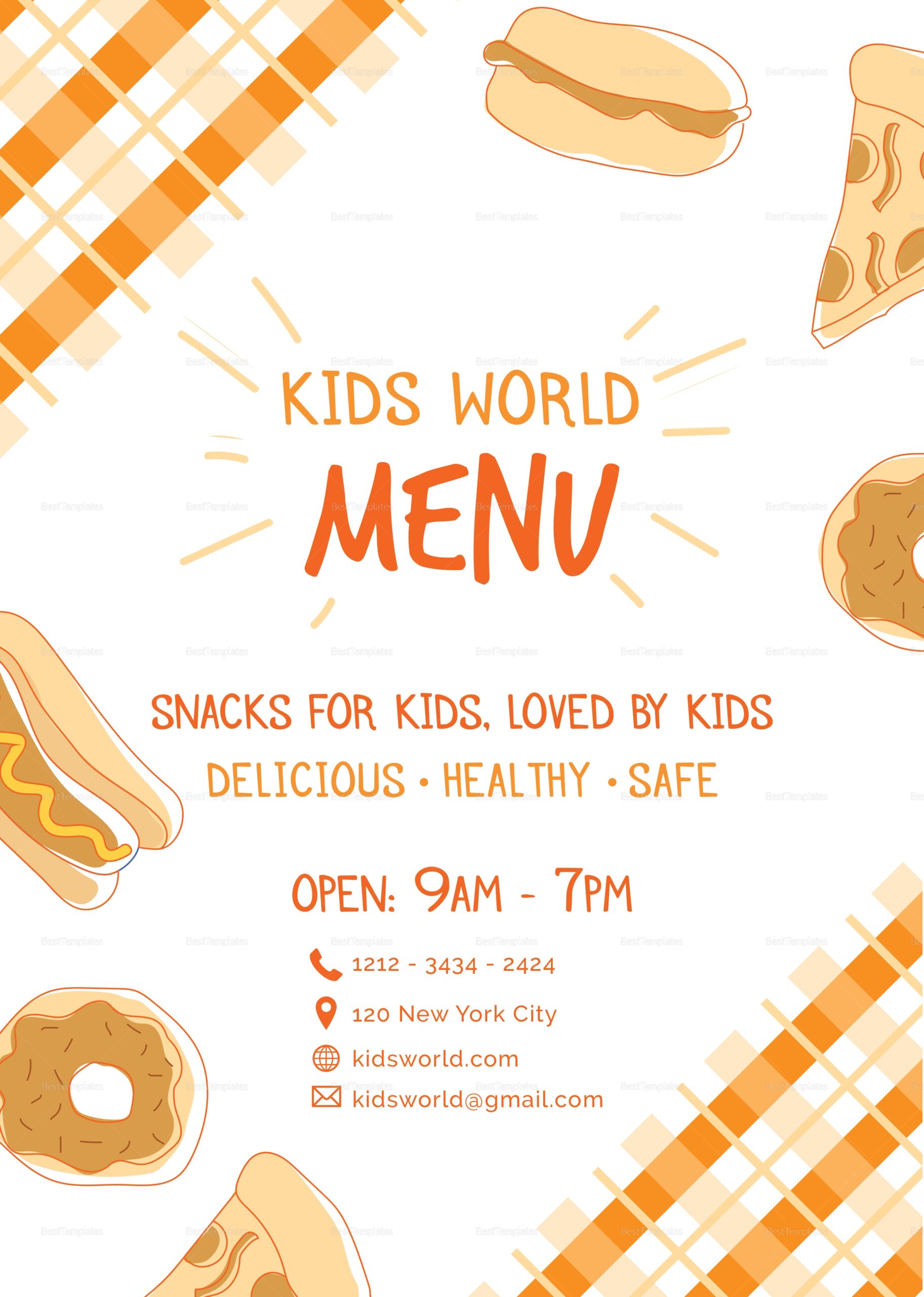 Free Printable Menu Template Sarseh