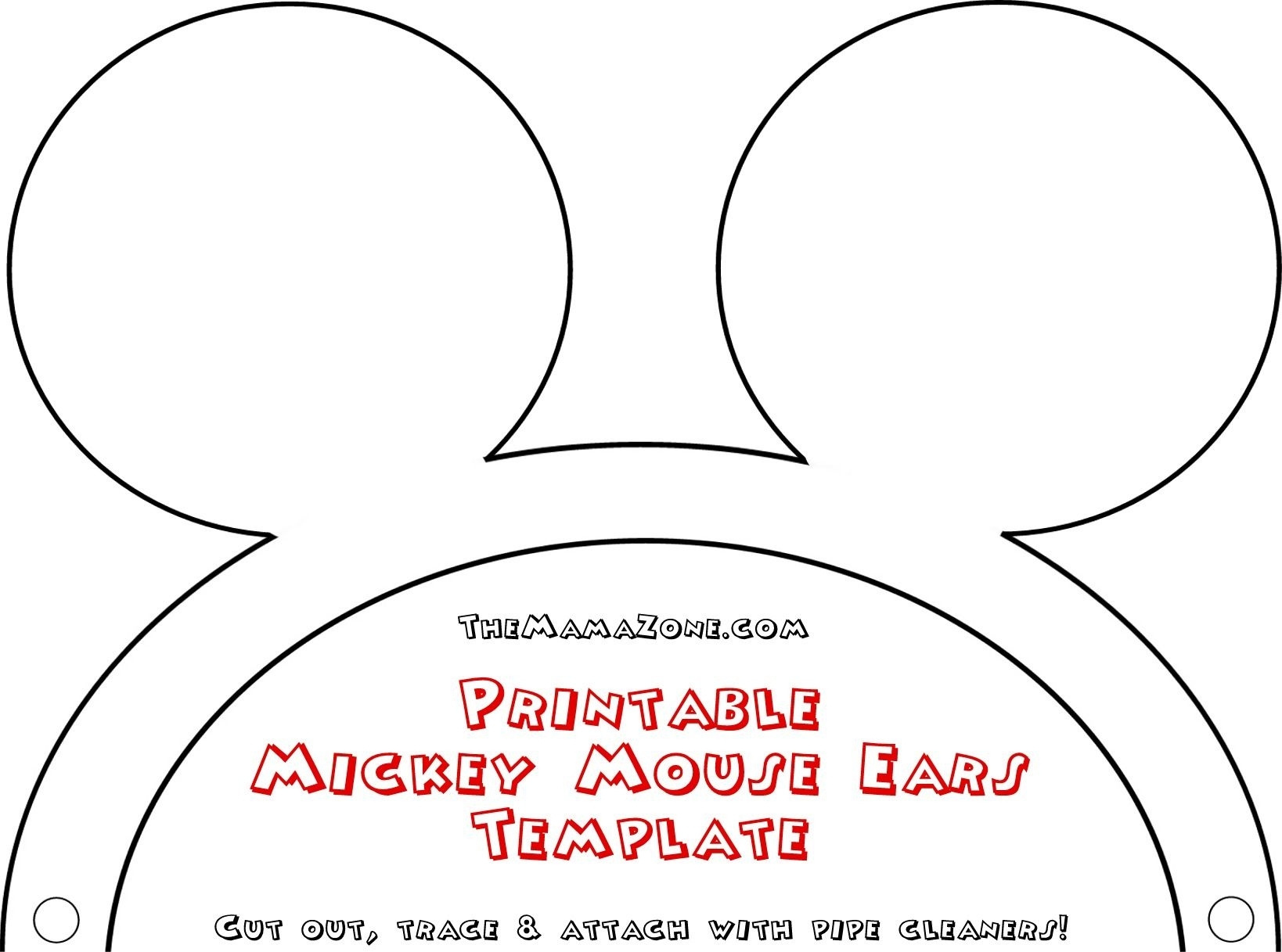 free printable minnie mouse ears template