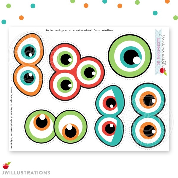 Free Printable Monster Eyes And Mouth