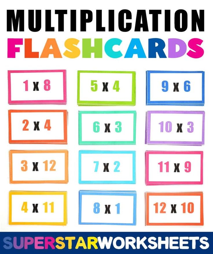 1-10 flash cards printable