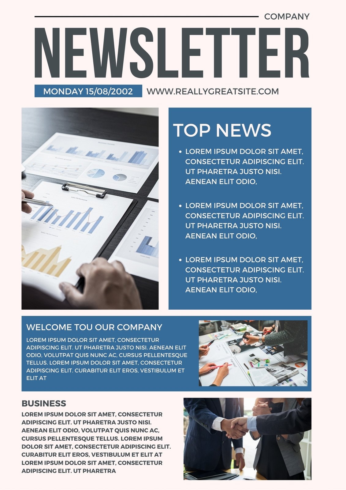 free printable newsletter templates