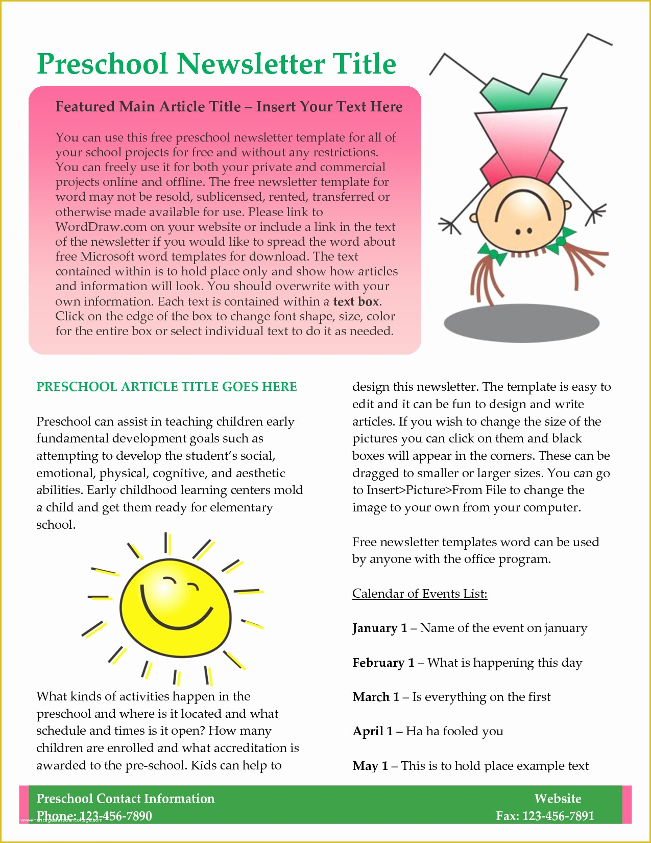 Free Printable Newsletter Templates For Church Of 5 Free Christmas 
