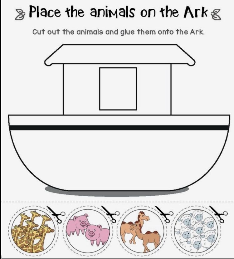 noah's ark craft printable template