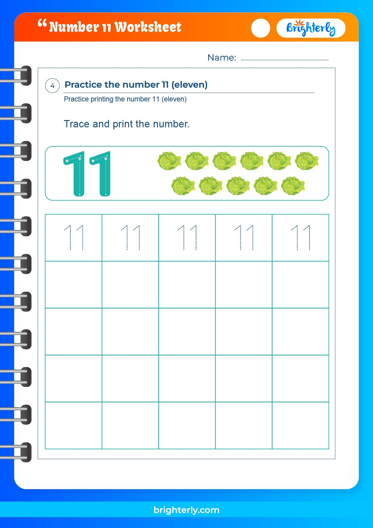 Free Printable Number 11 Eleven Worksheets For Kids PDFs 
