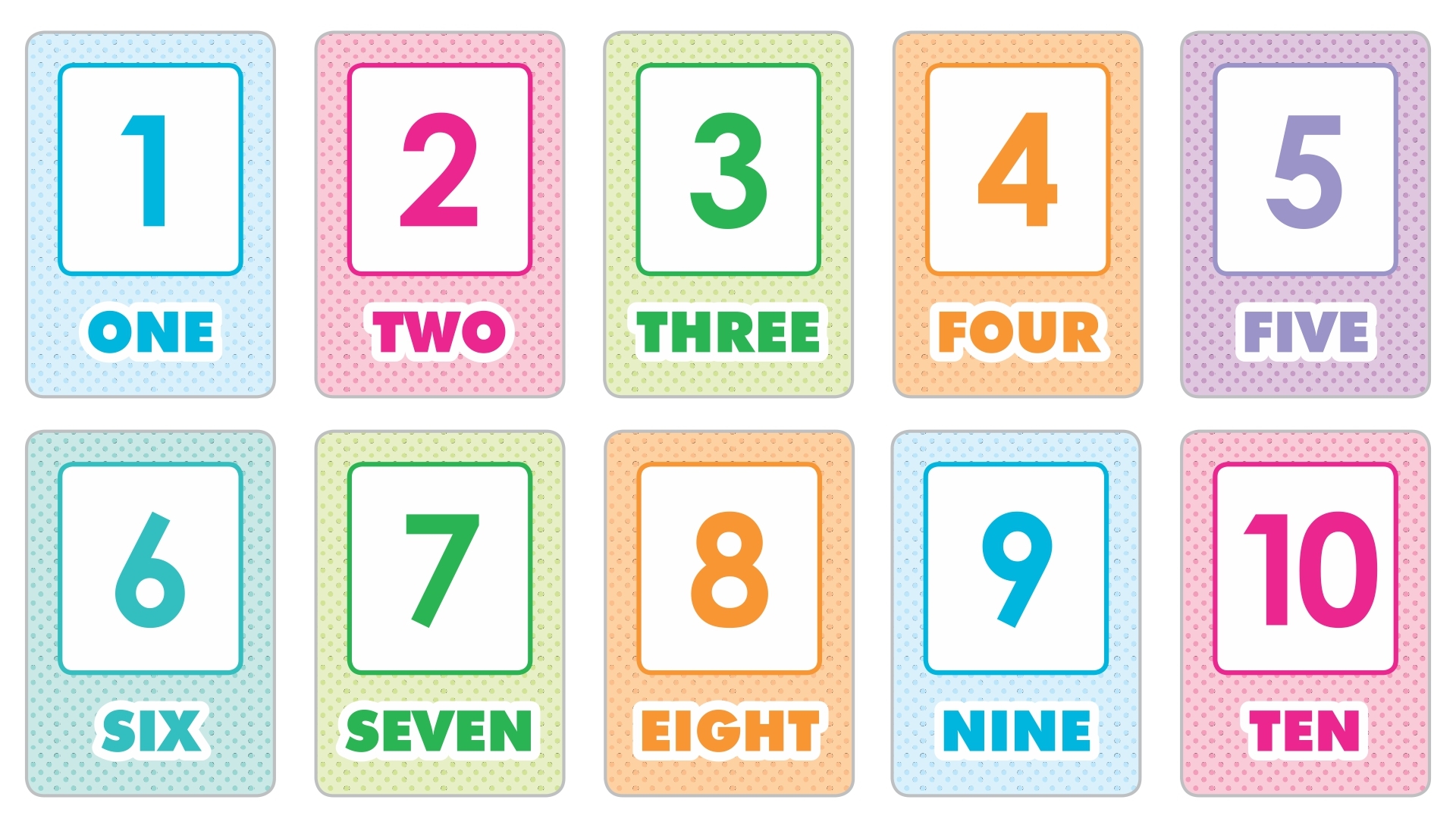 Free Printable Number Flash Cards