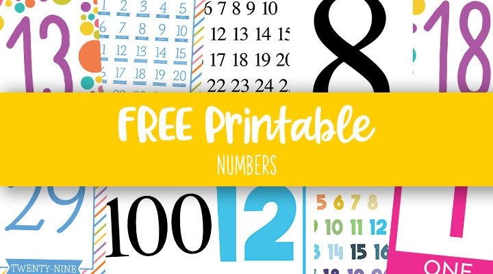 Free Printable Numbers Get Your Printable Numbers Now