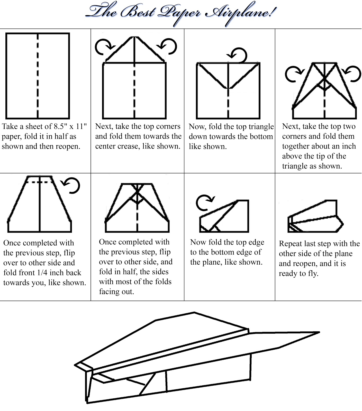 free printable paper airplane patterns