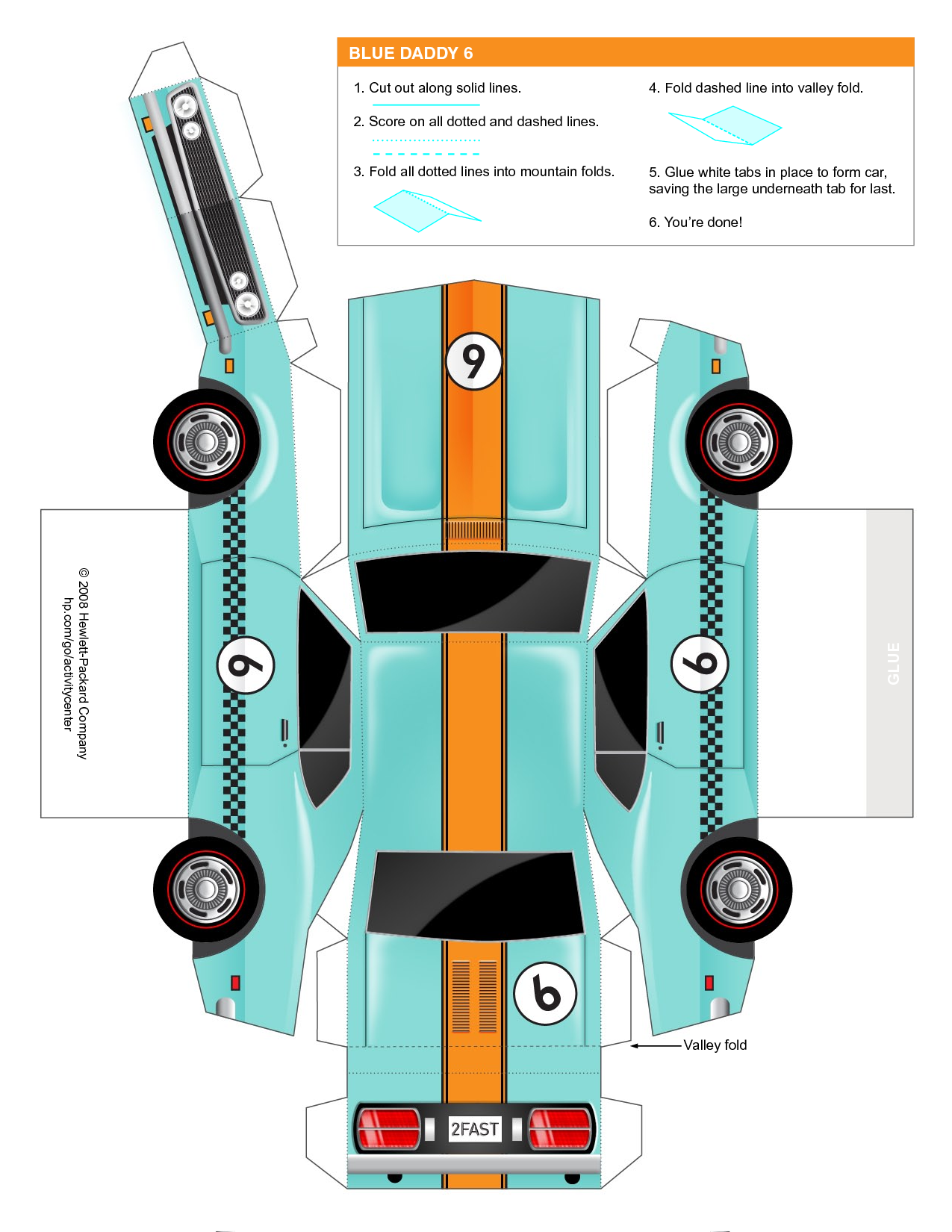 free printable paper car templates