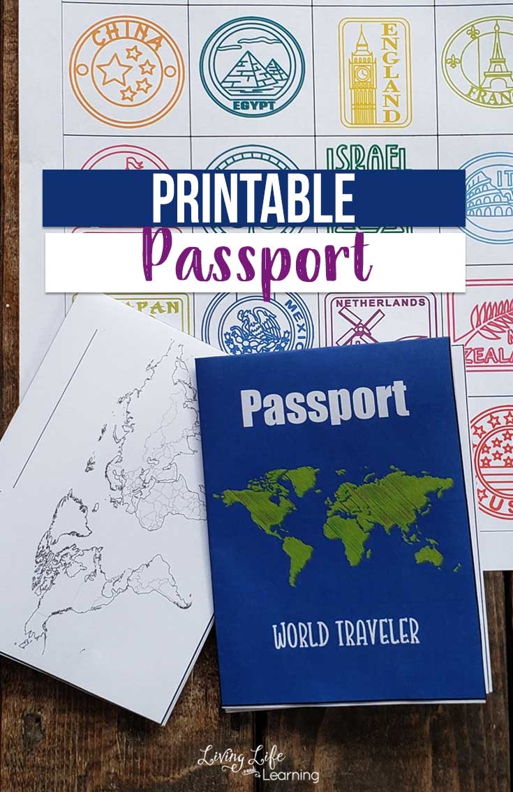 free printable template for mini passport book