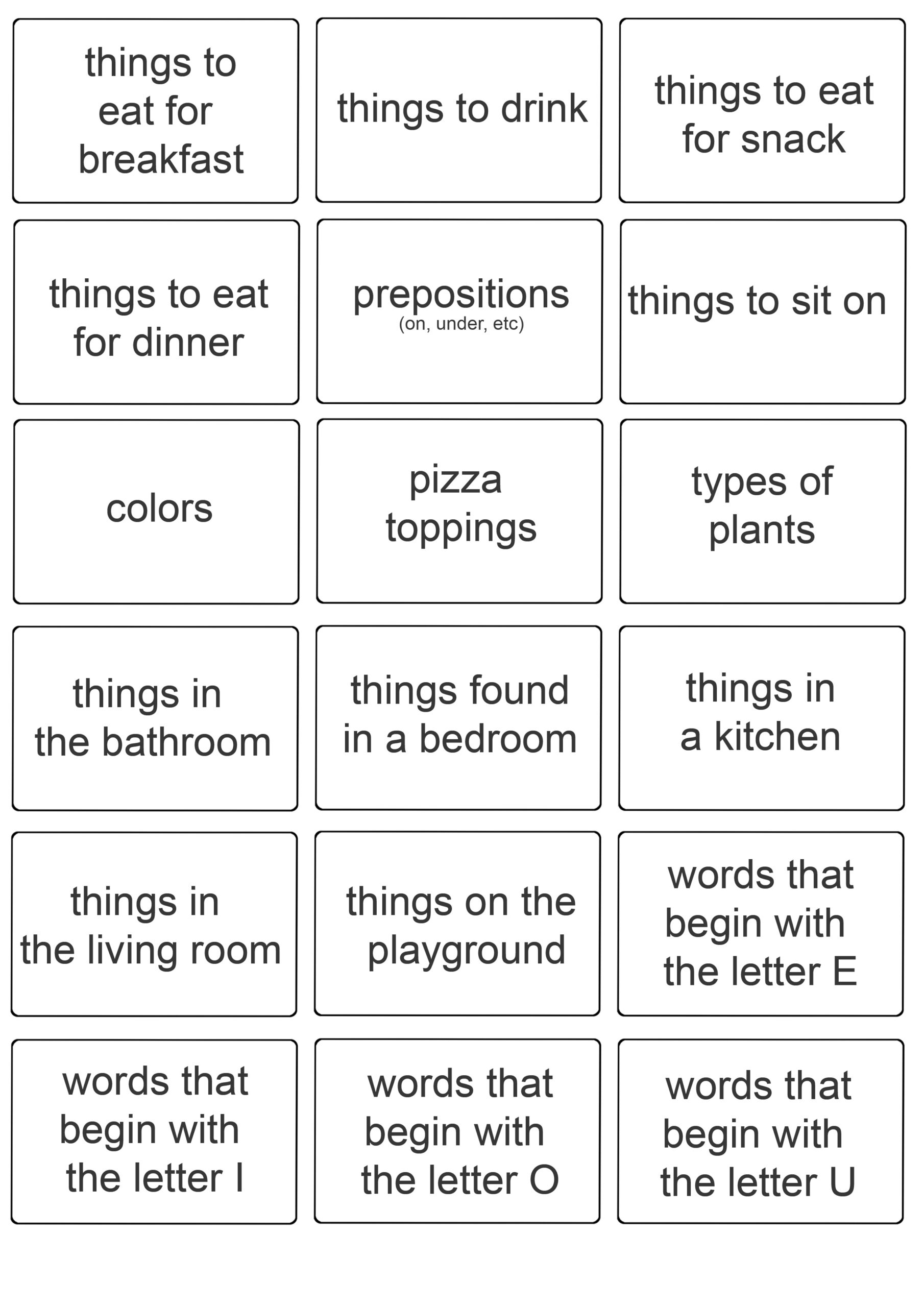 Free Printable Pictionary Cards Rossy Printable
