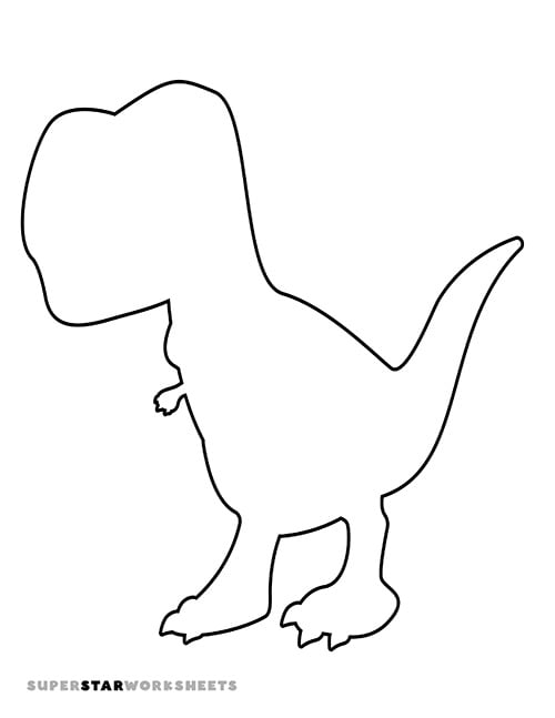 free printable dinosaur outline