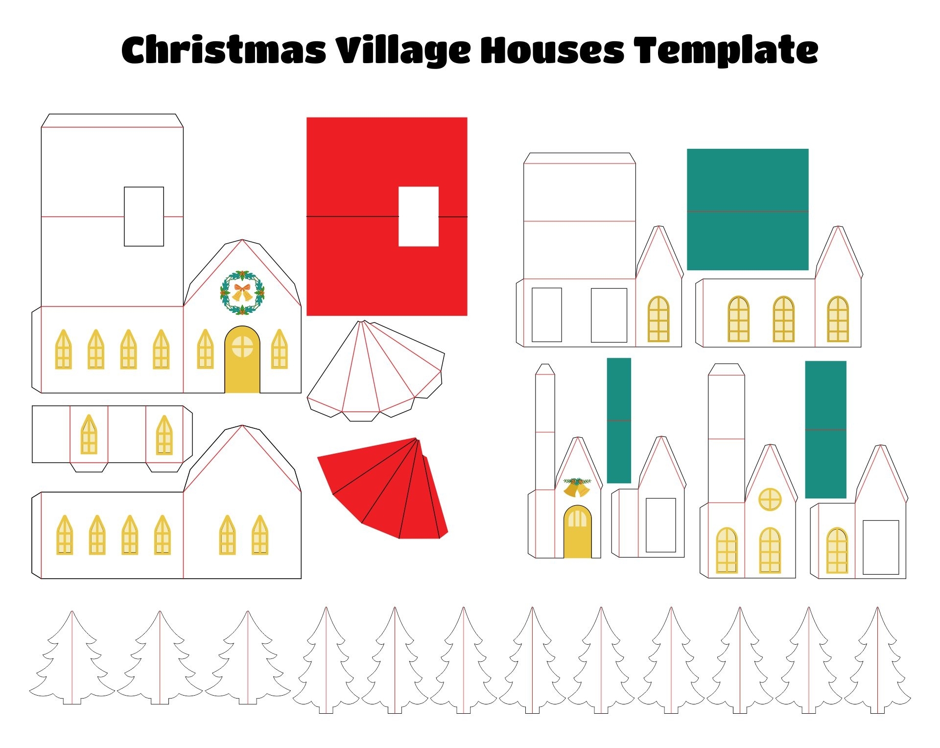 Free Printable Printable Christmas Village Template Free Printable