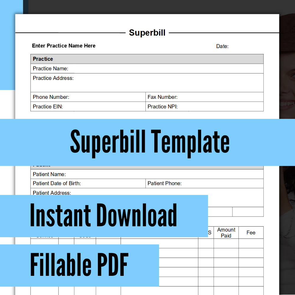 free printable superbill template
