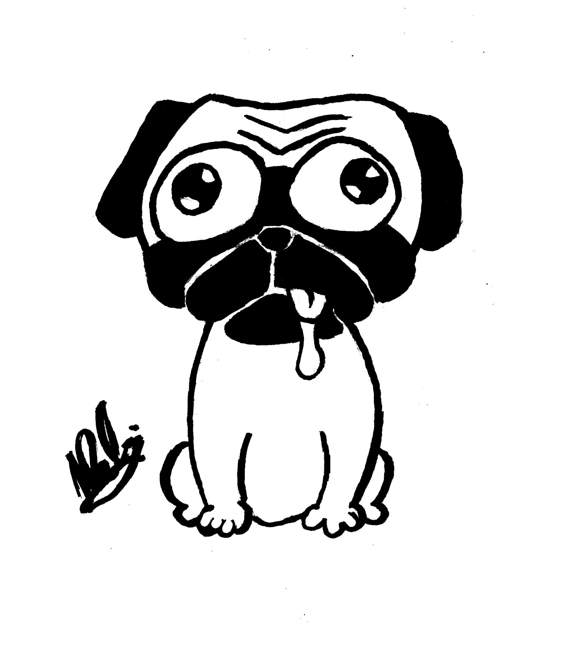 Free Printable Pug Coloring Pages Coloringfolder Puppy Coloring