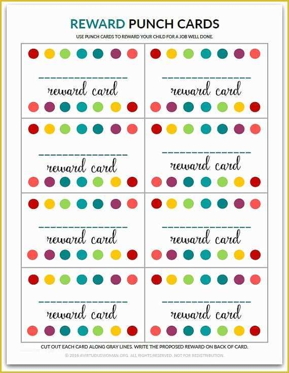 reward punch card printable