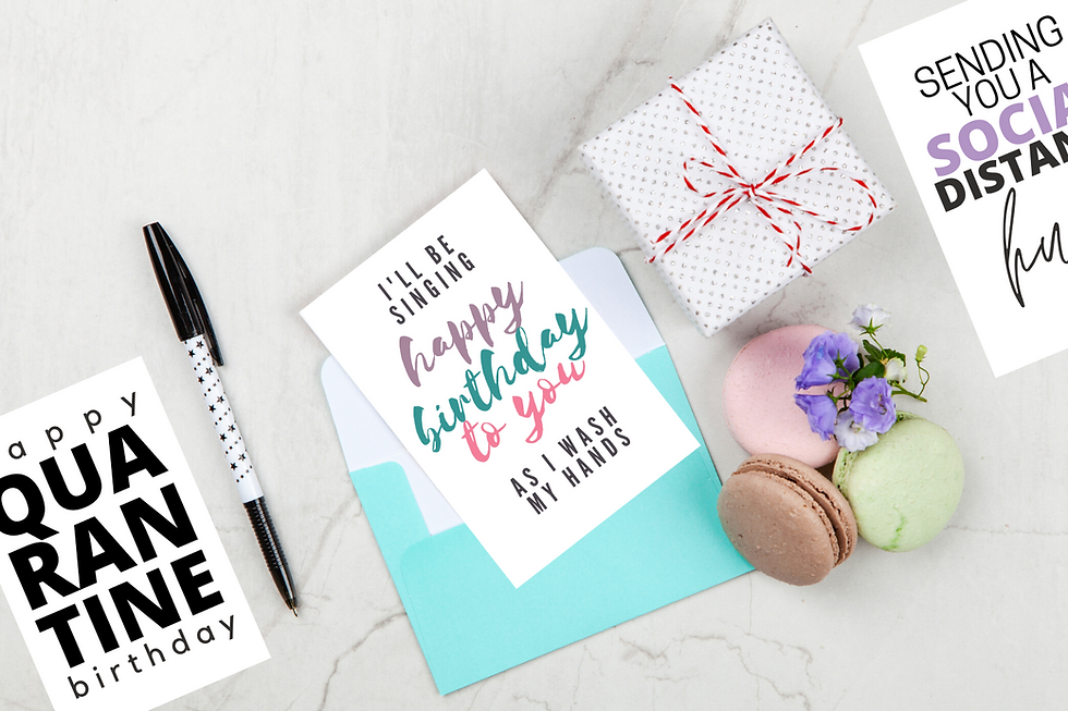 Free Printable Quarantine Birthday Cards