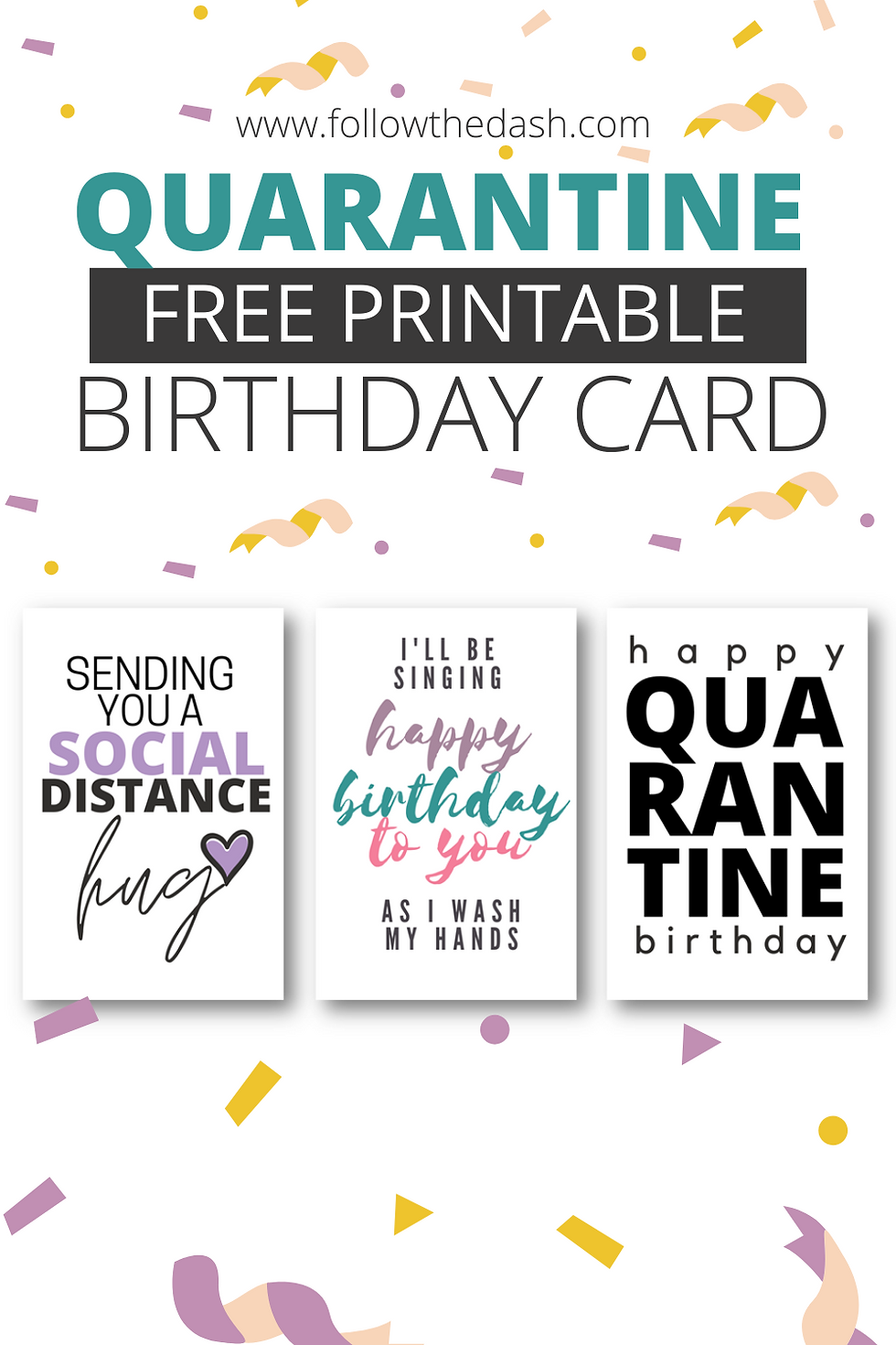 Free Printable Quarantine Birthday Cards