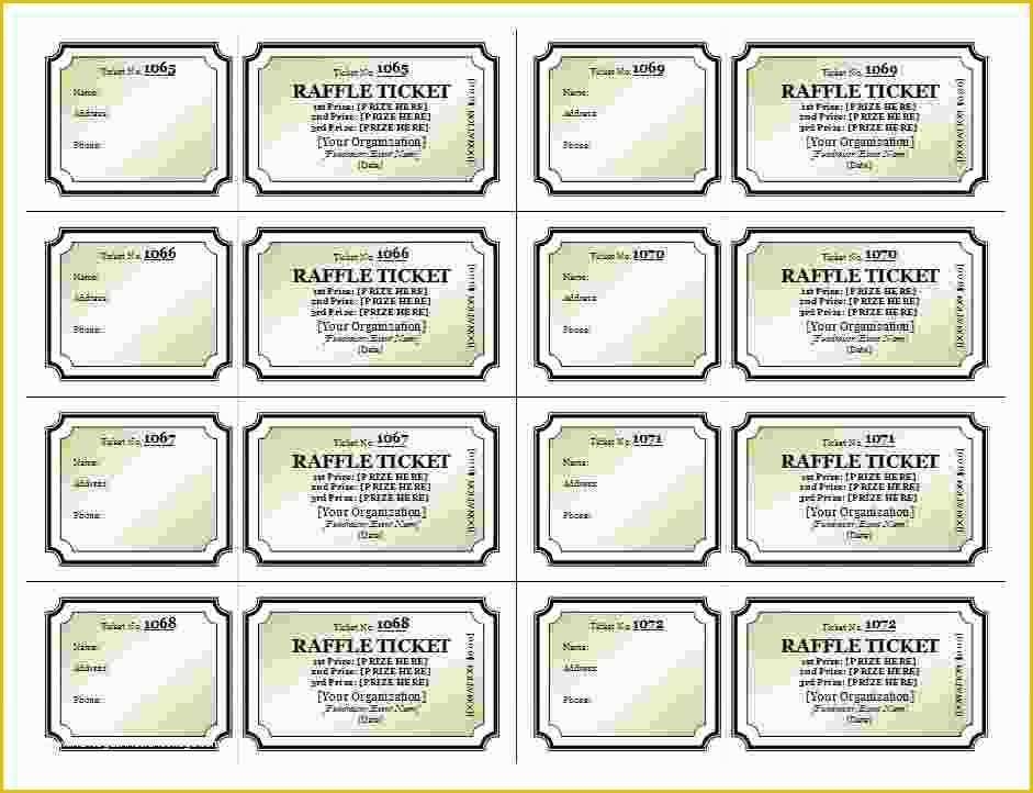 Free Printable Raffle Ticket Template Download Of Avery Raffle Ticket 