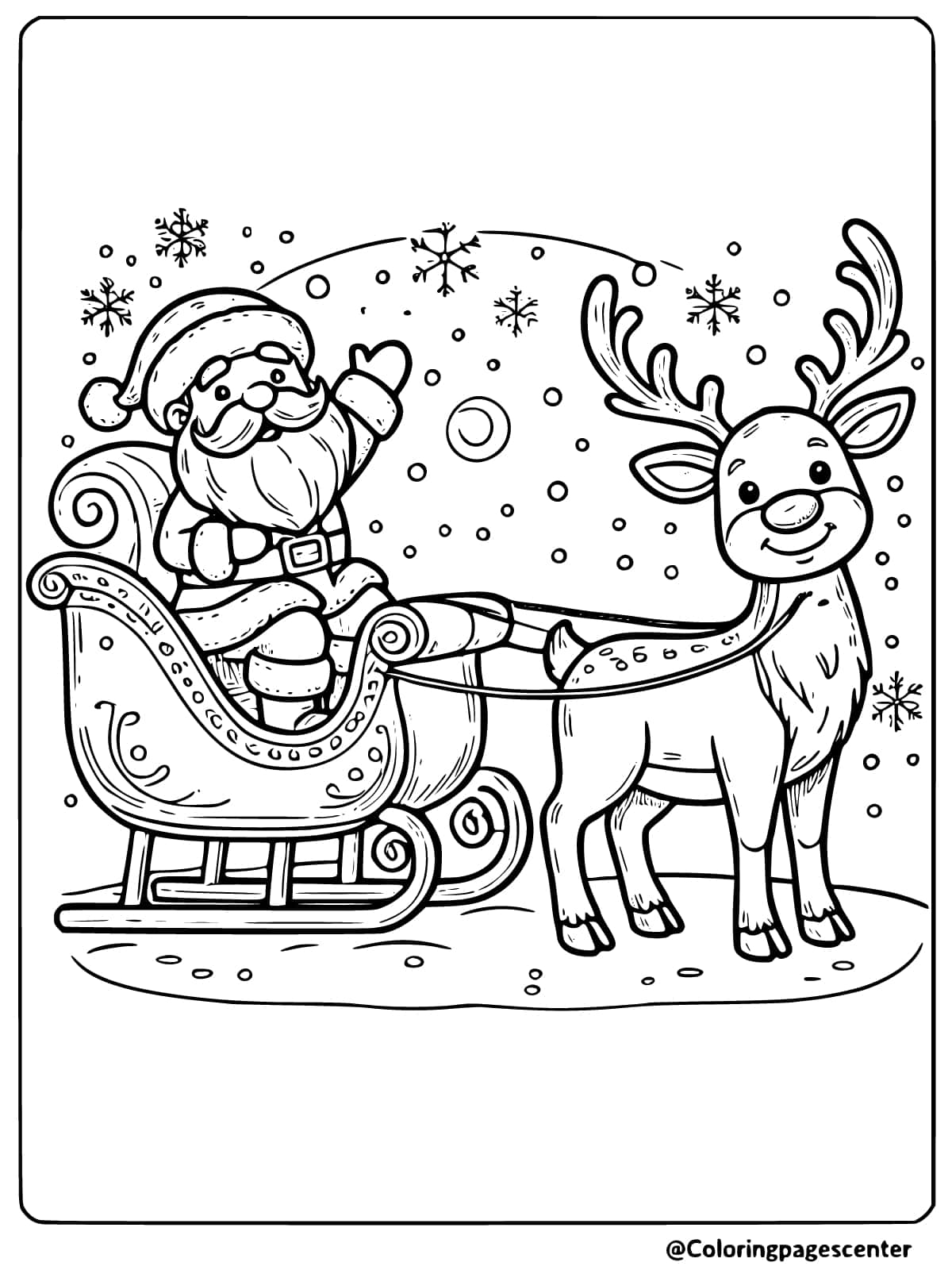 Free Printable Reindeer Coloring Pages