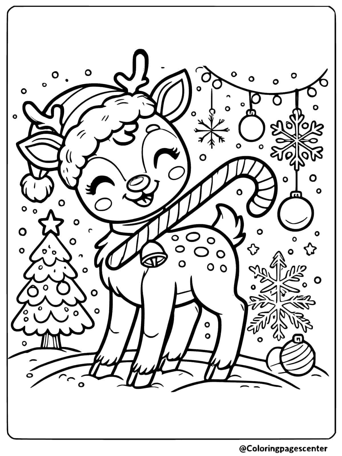 free coloring pages reindeer