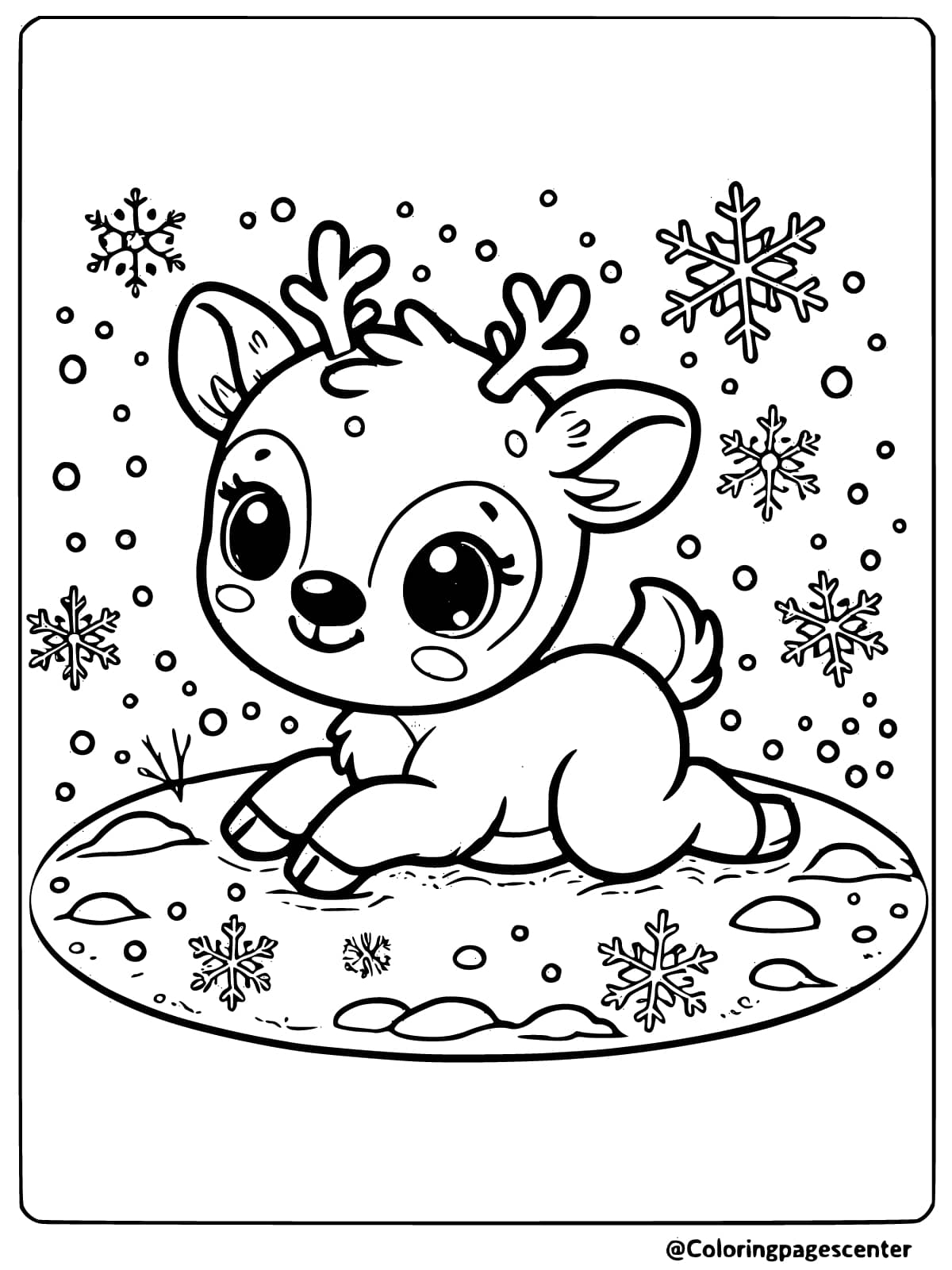 Free Printable Reindeer Coloring Pages