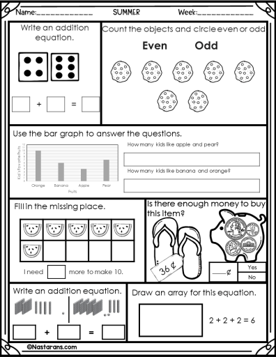 Free Printable Second Grade Math Practice Worksheet Worksheets Library