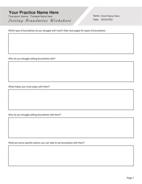 free printable setting boundaries worksheet for adults