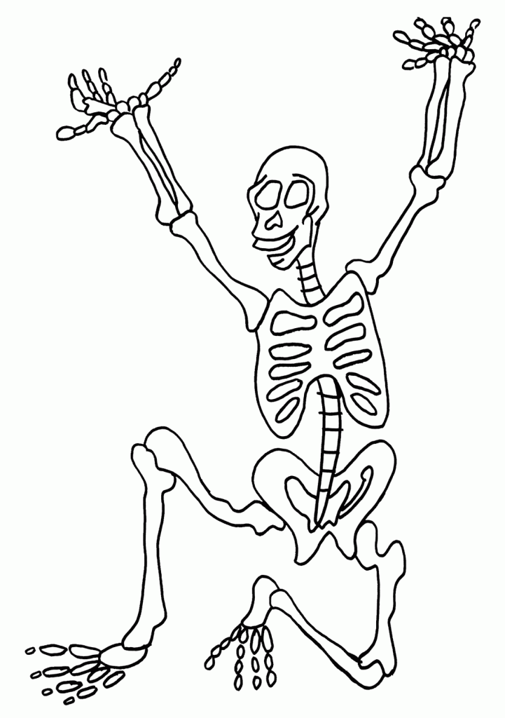 free coloring pages skeleton