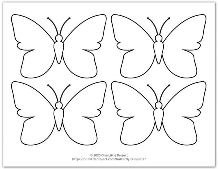 free printable butterfly shapes