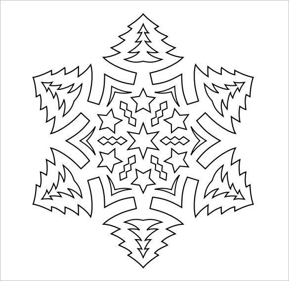 Free Printable Snowflake Template Pdf Printable Calendar