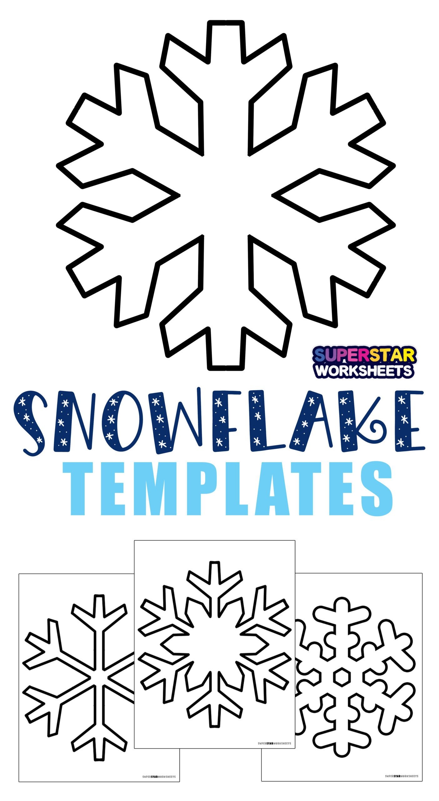 Free Printable Snowflake Templates For Crafts Activities Worksheets