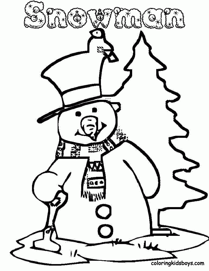 Coloring Pages Snowman