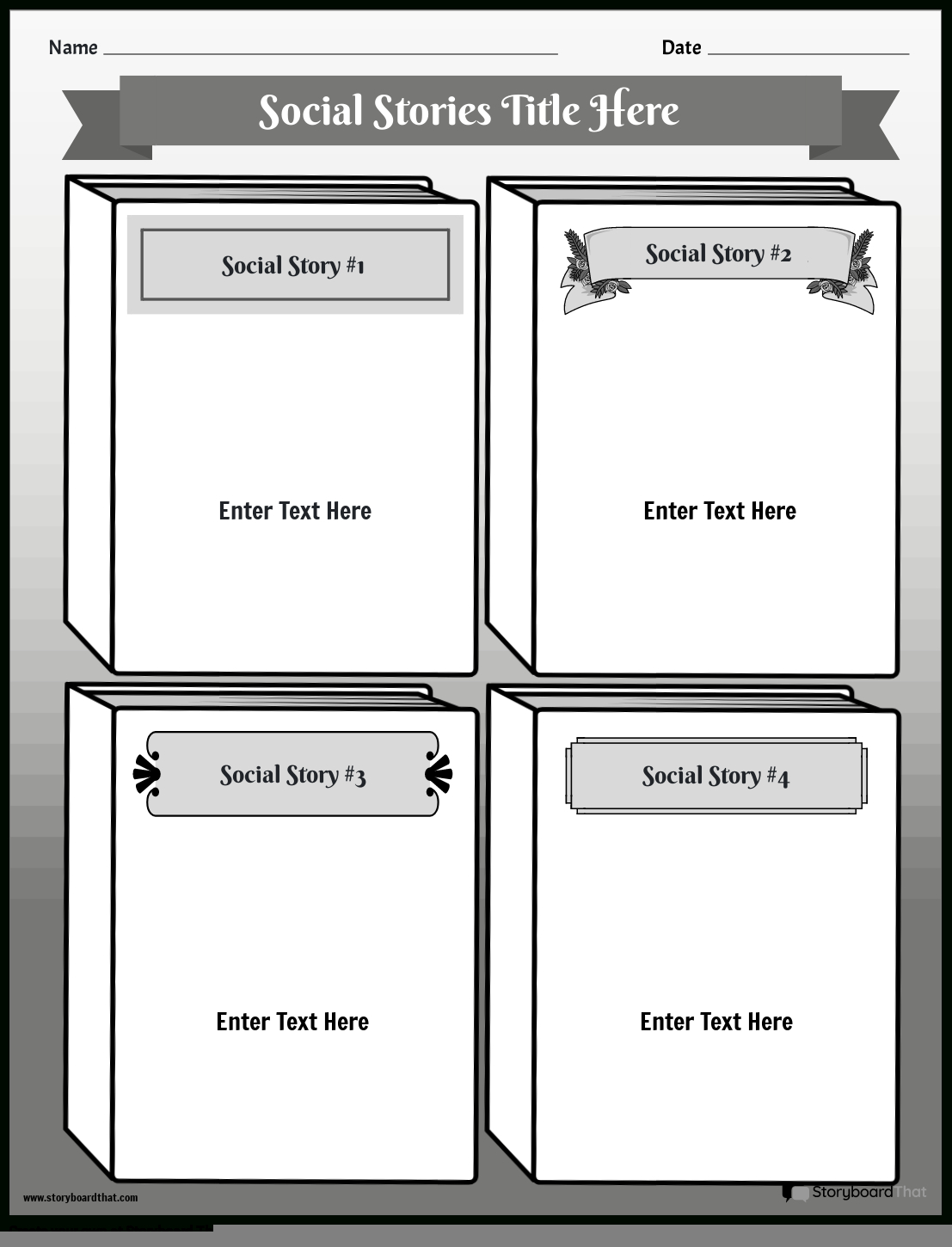 free printable social story template