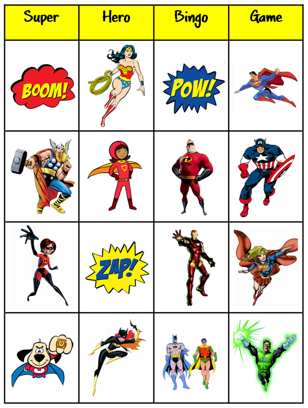 Free Printable Superhero Flash Cards Motochimp