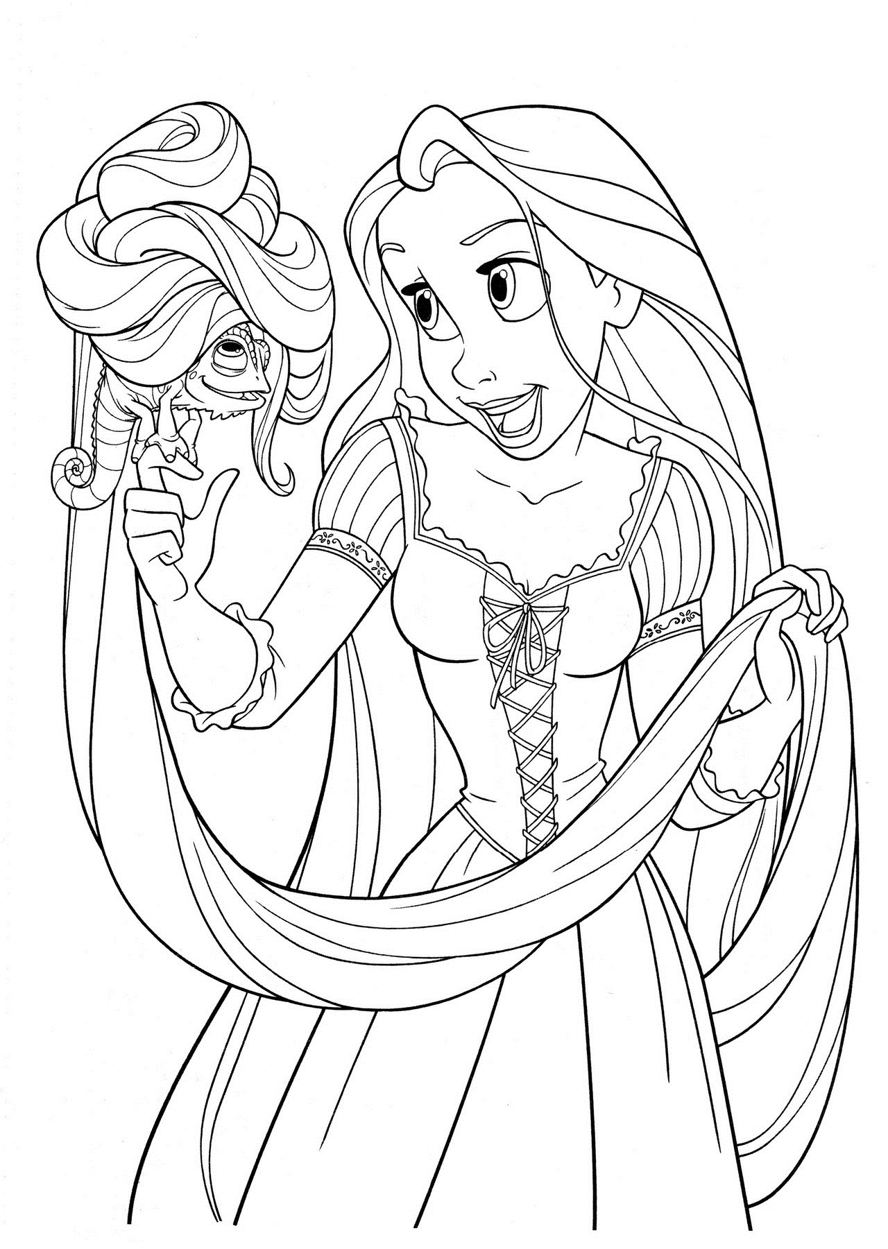 tangled free coloring pages