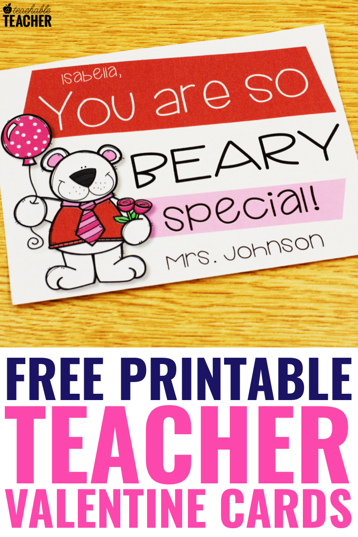 Free Printable Teacher Valentine Cards Your Students Will Love Artofit