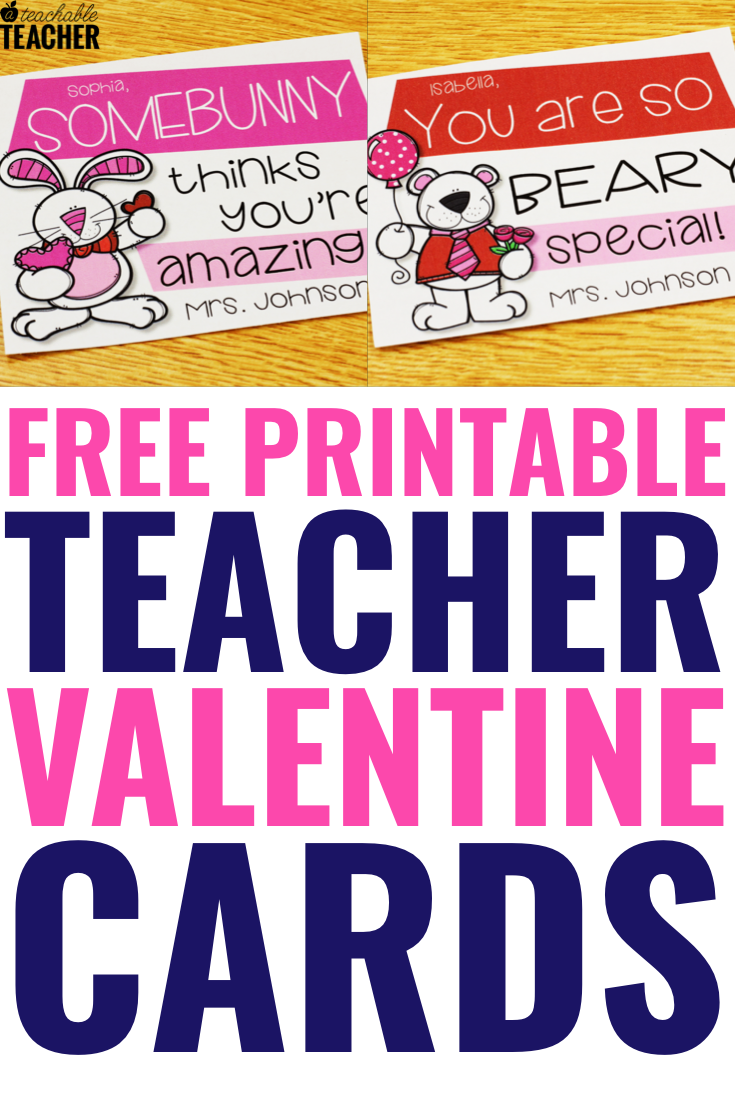 Free Printable Teacher Valentines Day Cards Free Printables Hub