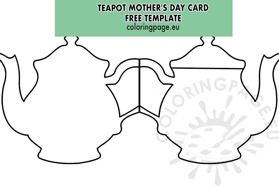 teapot card template printable