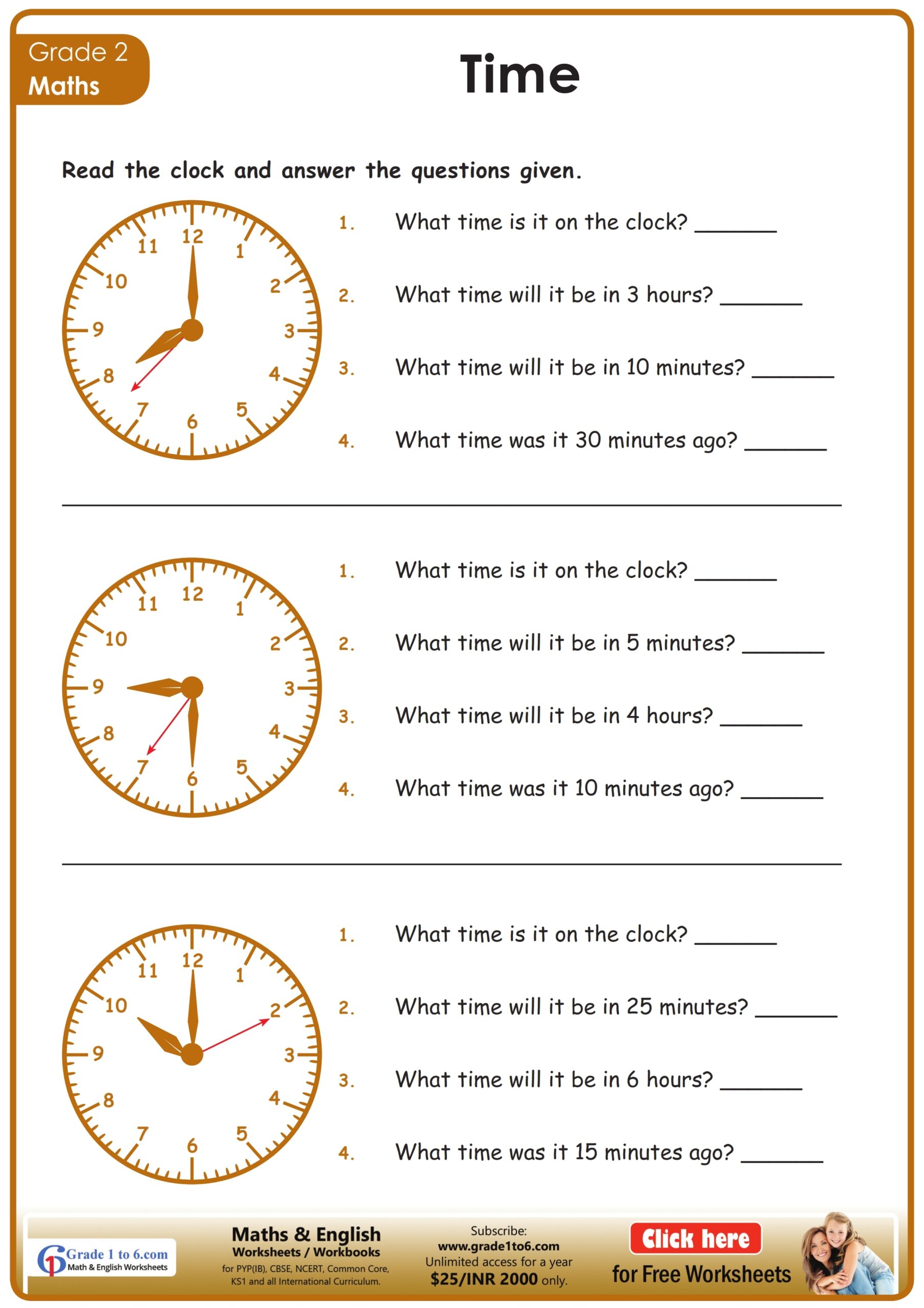 Free Printable Telling Time Worksheets Paper Trail Design 