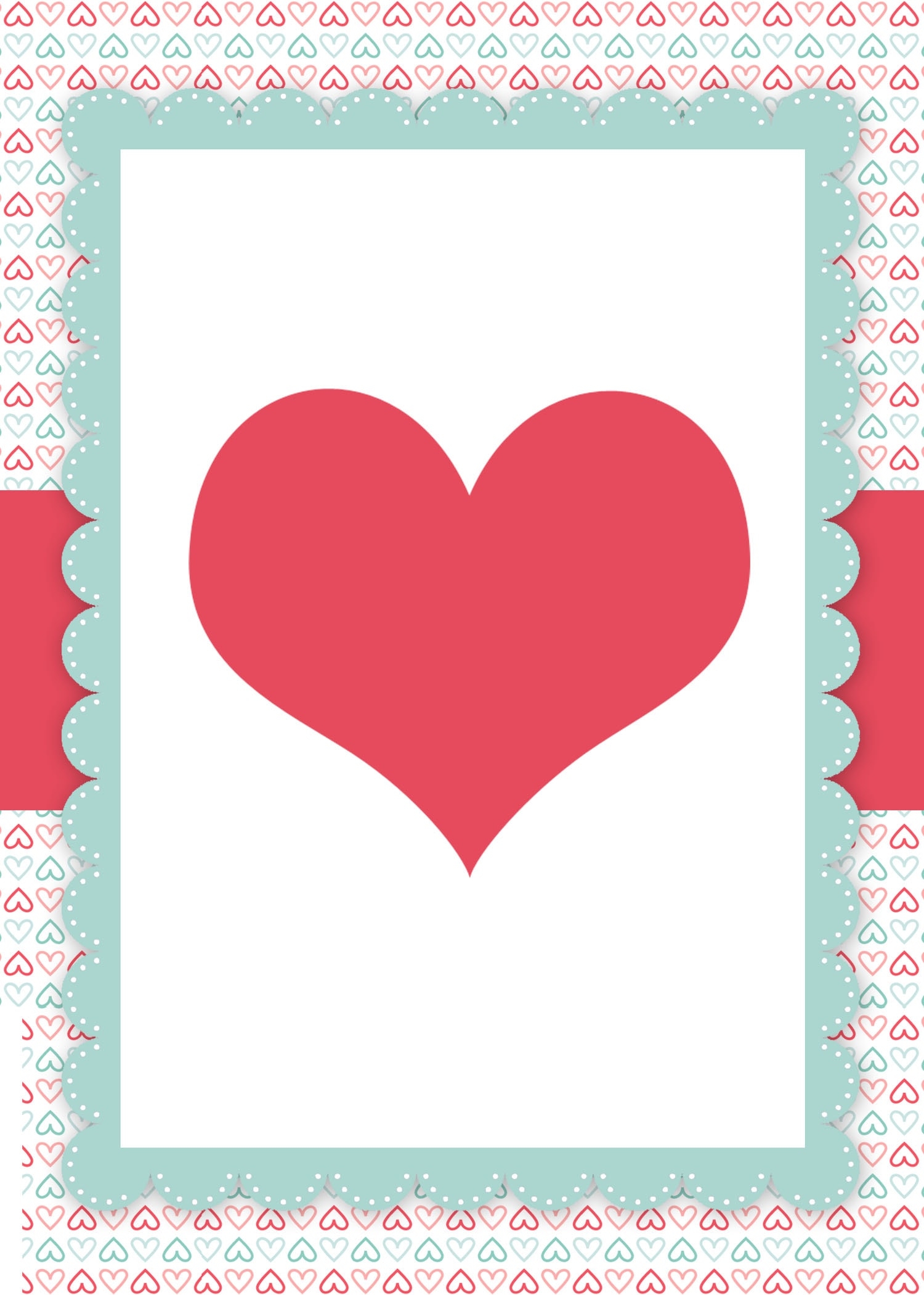 valentines card printable template