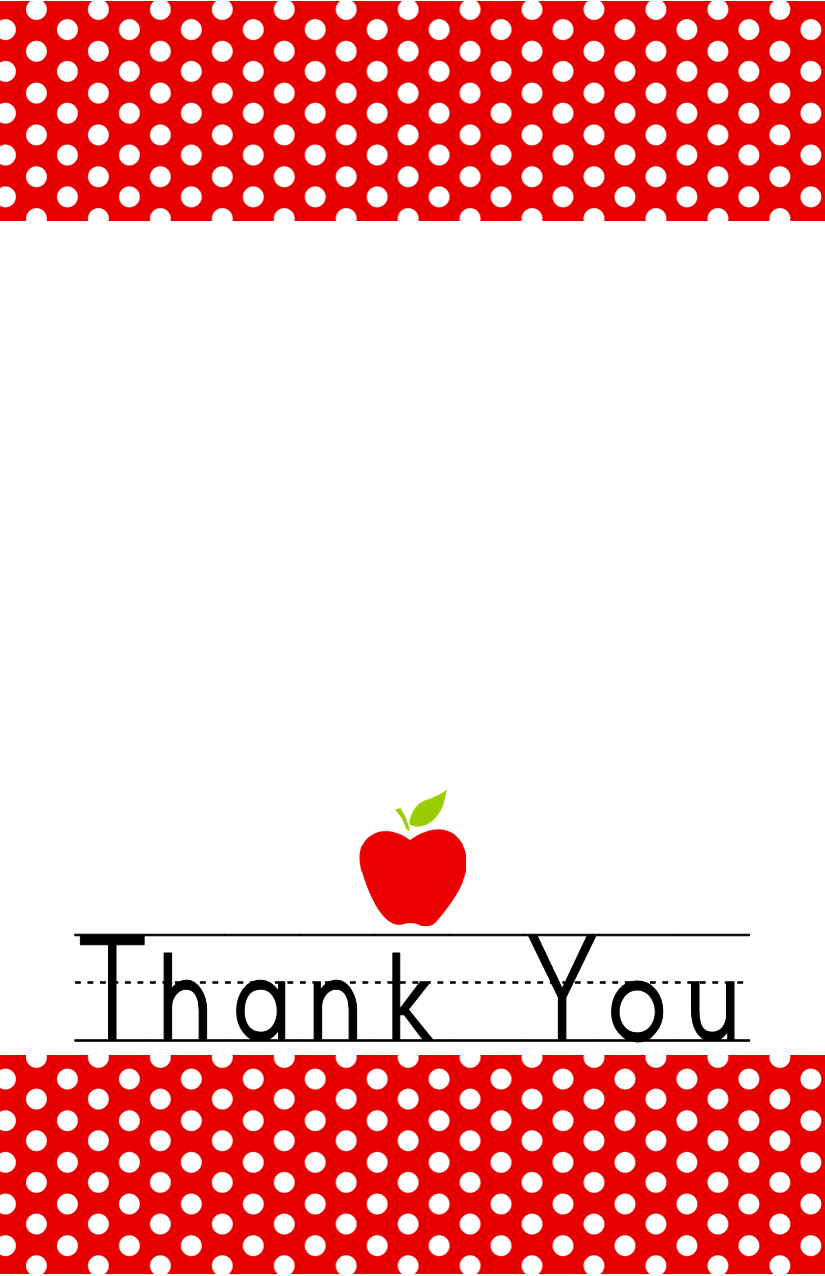 teacher thank you card template printable