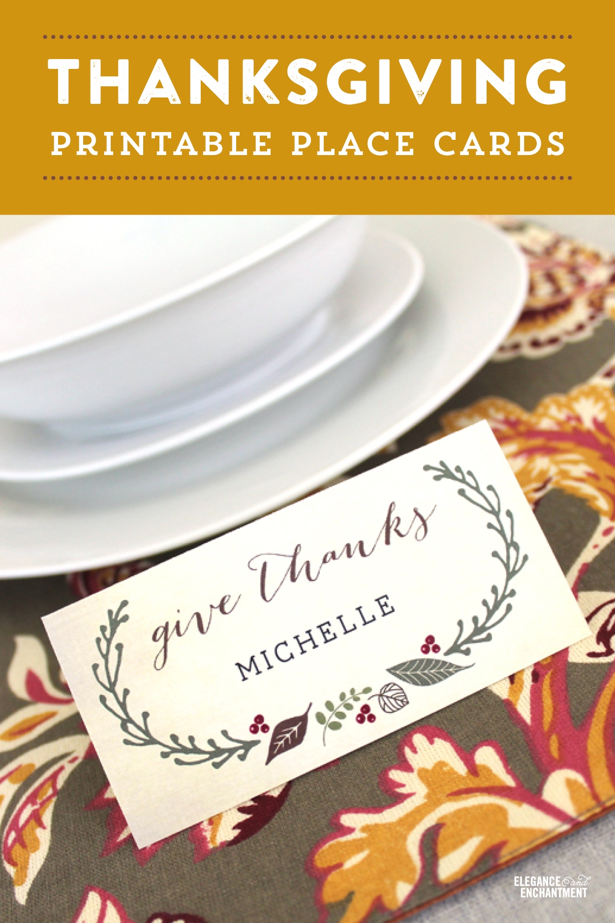 thanksgiving printable place cards