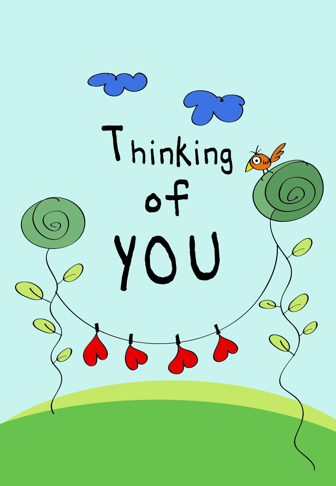thinking of you greeting cards printable