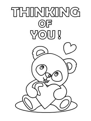 Free Printable Thinking Of You Coloring Cards Cards Create And Print 